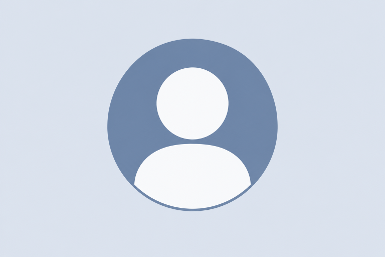 Minimal Blue Profile Avatar
